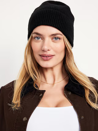 Rib-Knit Cuffed Beanie for Women | Old Navy (US)