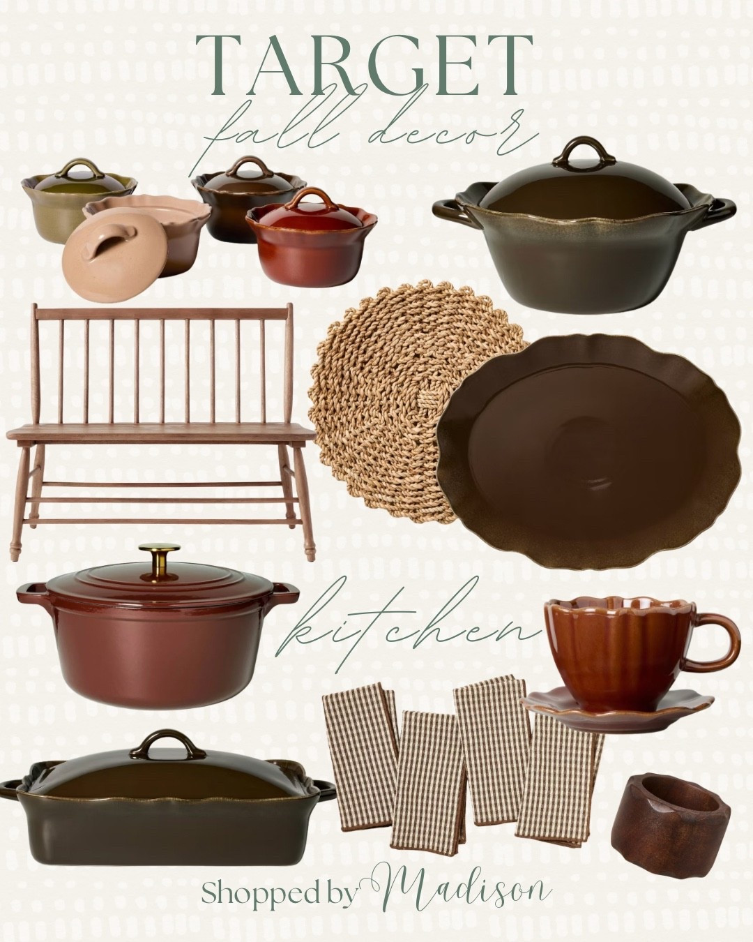 Target kitchen decor, target dining decor, dining room, dining serveware, magnolia, hearth and hand decor, fall 2025 decor, brown decor