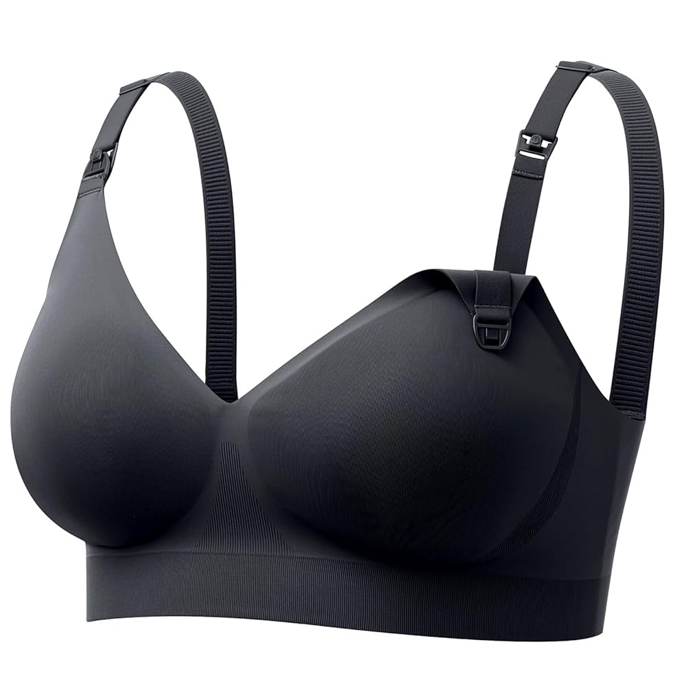 Momcozy CoolFit Nursing Bras for Breastfeeding, Ultra Stretch Seamless Jelly Strip Maternity Bra,... | Amazon (US)