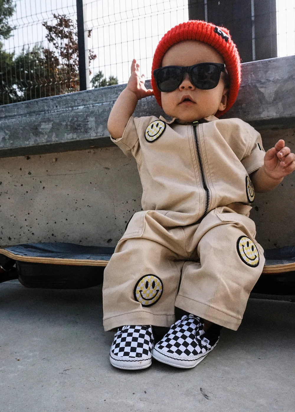 Tan Smile Squad Mechanic Suit | Little Trouble