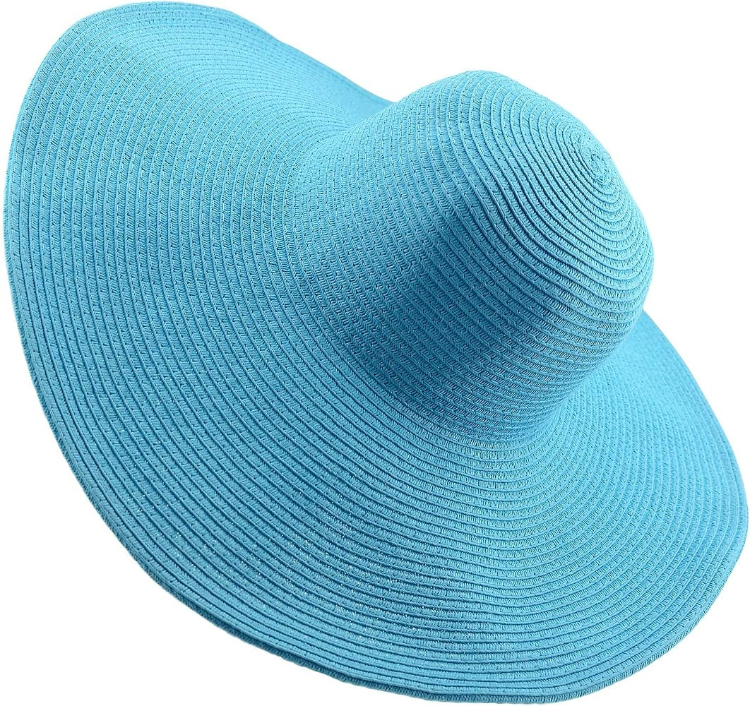Wide Brim Roll-up Big Beautiful Solid Color Floppy Hat | Amazon (US)