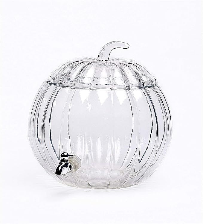 Circleware Pumpkin Jar Glass Beverage Dispenser with Lid, Glassware Water Juice, Beer, Wine, Liqu... | Amazon (US)