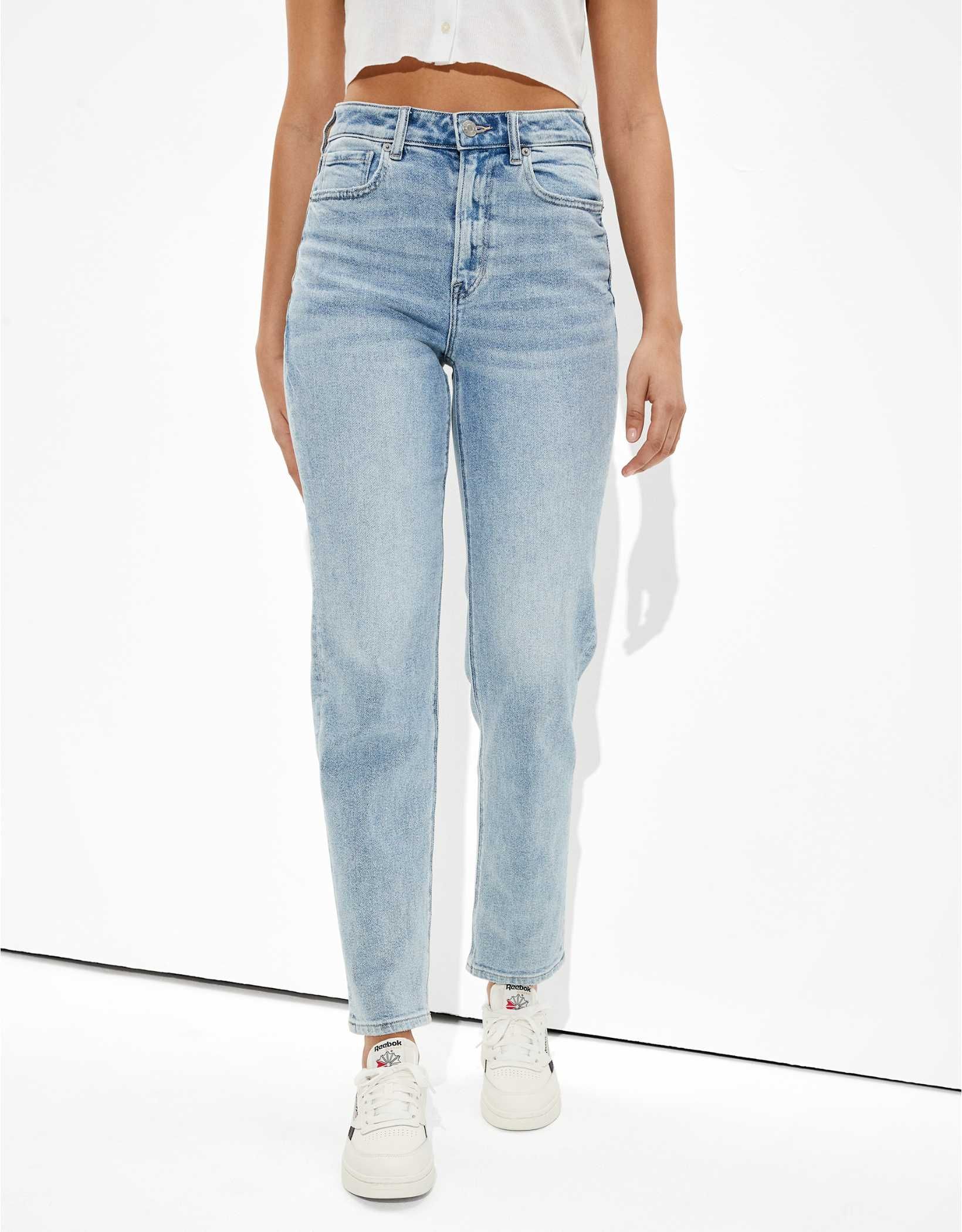 AE Stretch Mom Straight Jean | American Eagle Outfitters (US & CA)