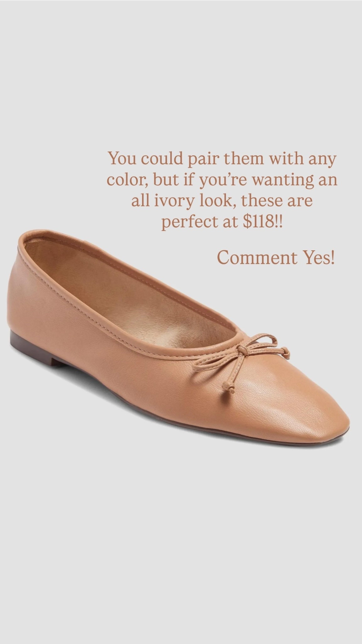 You could pair them with any color, but if you’re wanting an all ivory look, these are perfect at $118!! Comment Yes!  @Saks Fifth Avenue