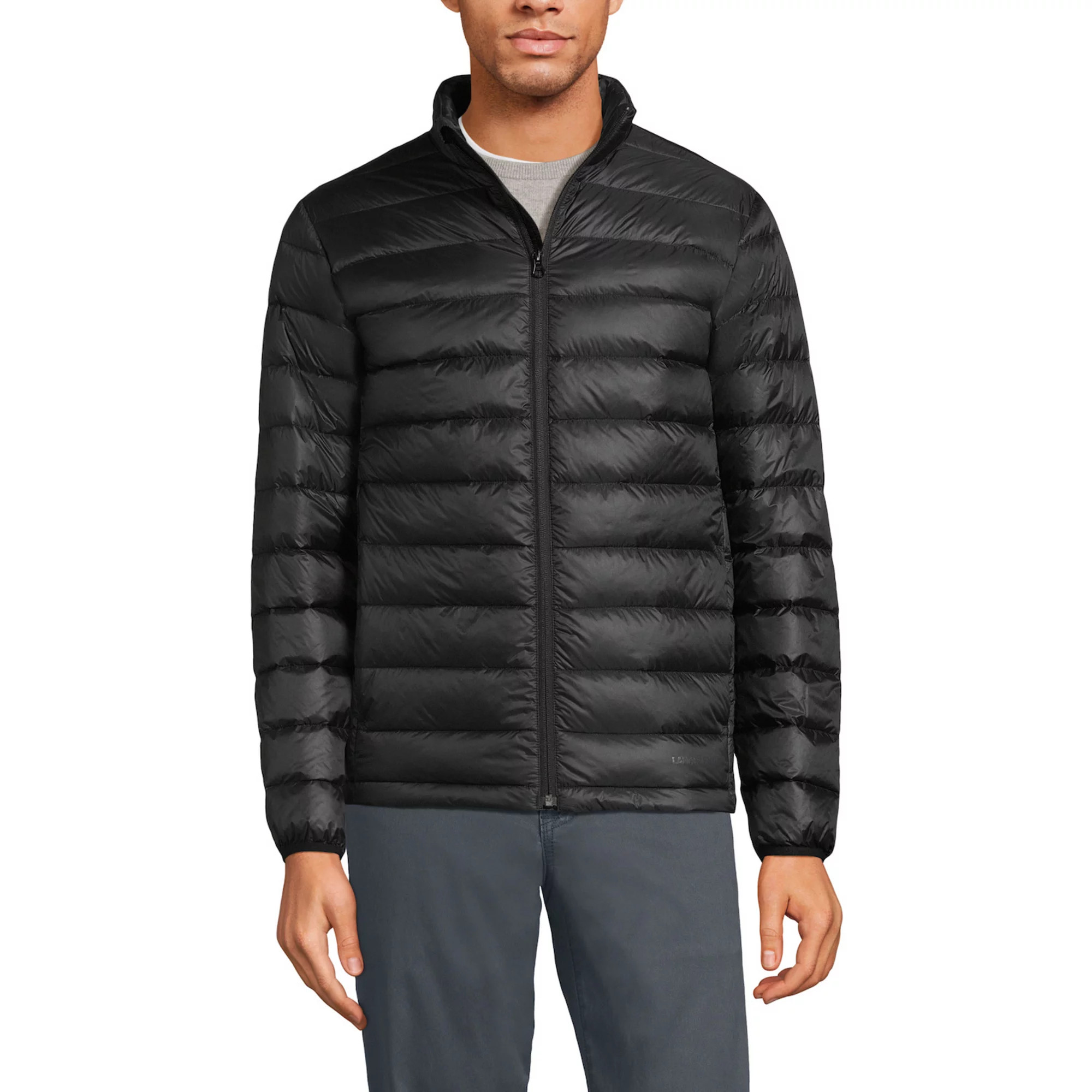 Men's Lands' End Wanderweight Down Mockneck Puffer Jacket | Kohl's