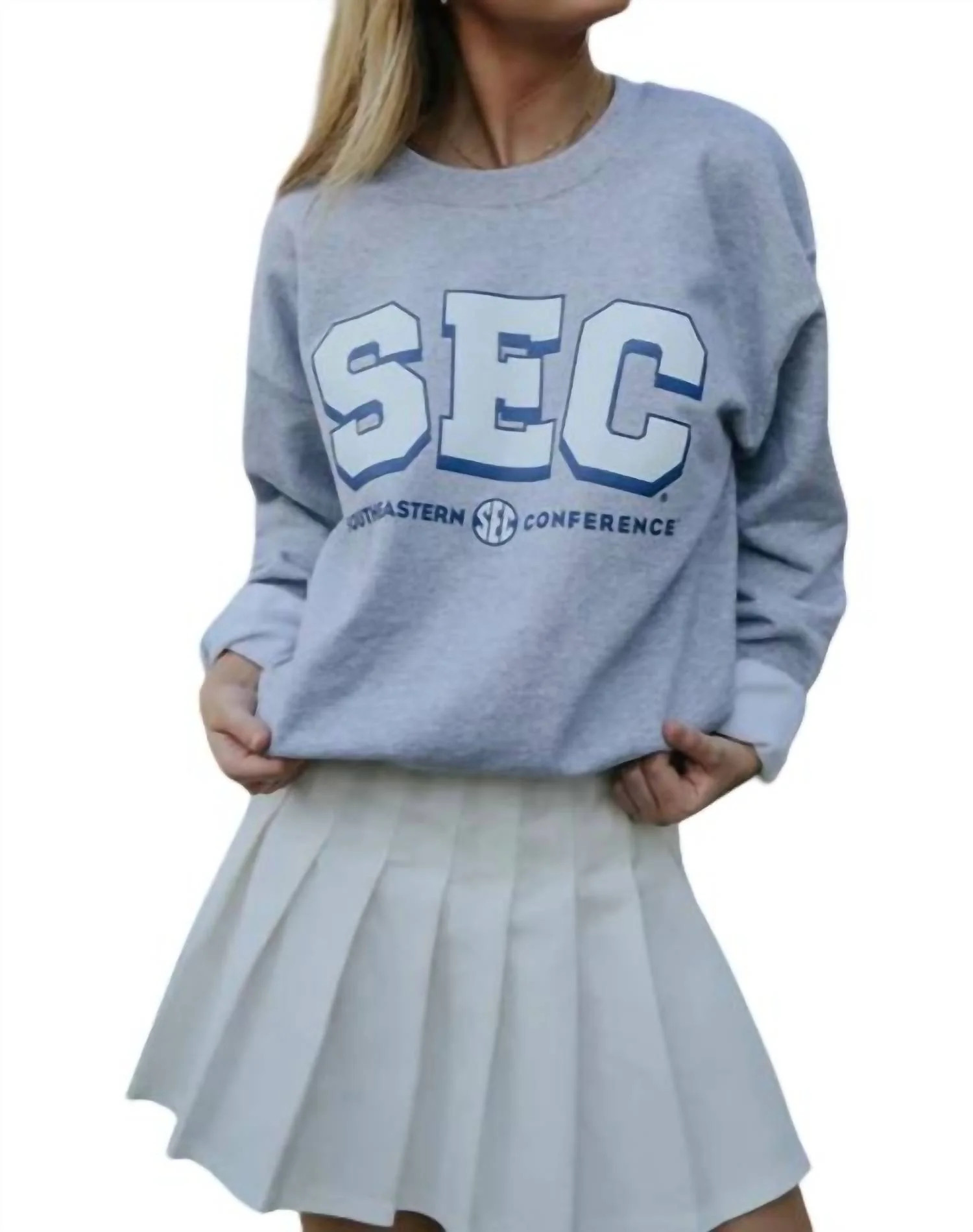 Sec Logo Retro Sweatshirt In Grey | Shop Simon
