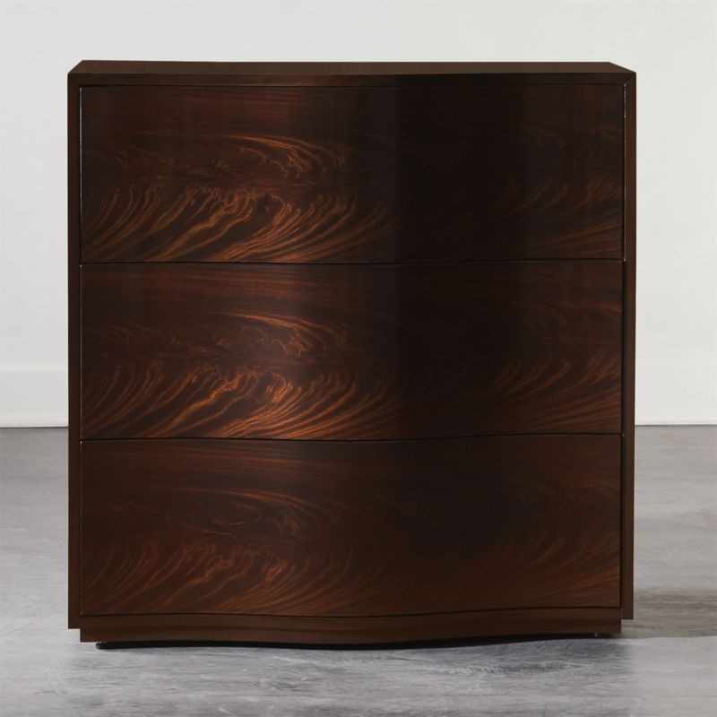 Tide 3 Drawer Crotch Mahogany Chest + Reviews | CB2 | CB2