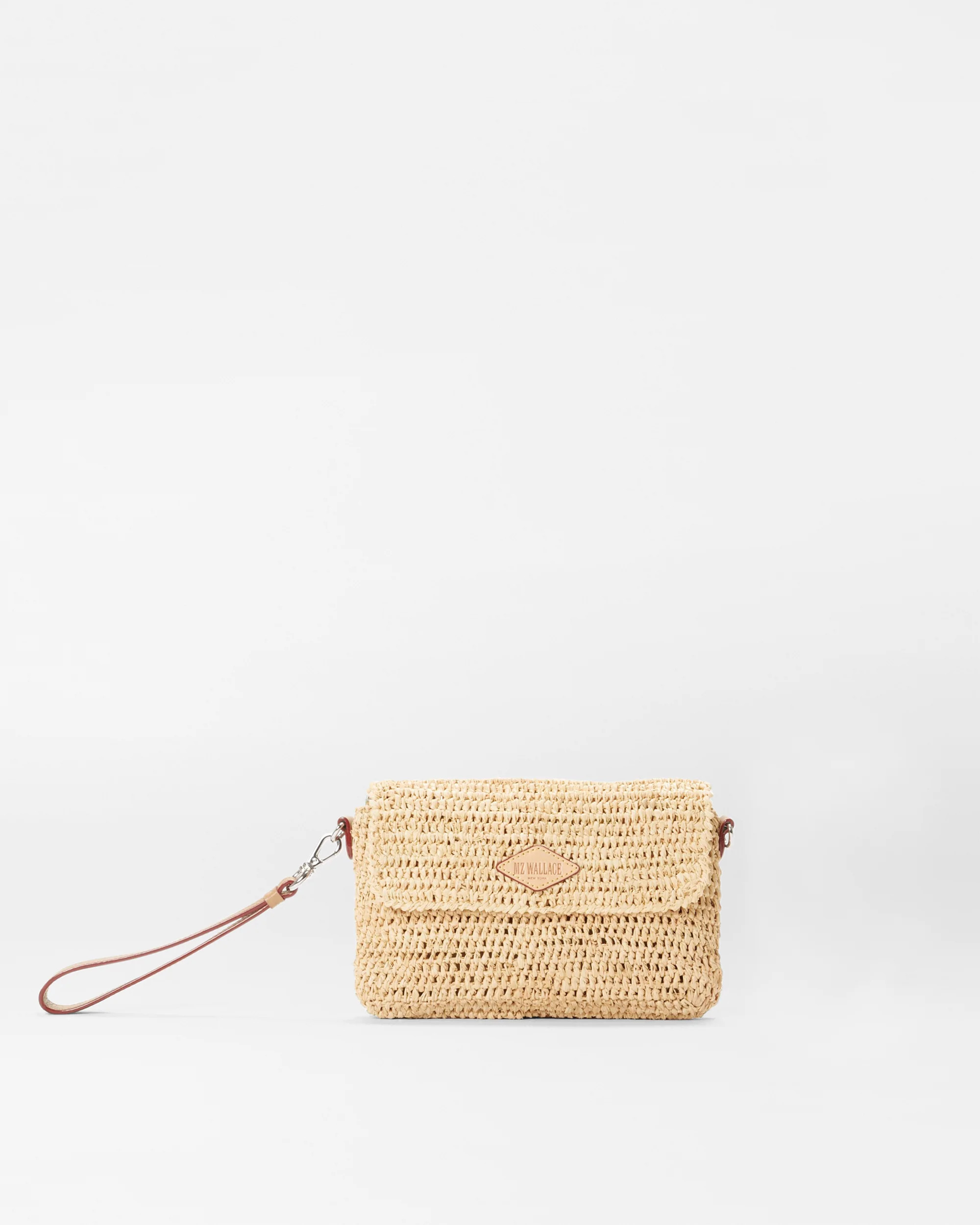 MZ Wallace Raffia/Camel Raffia Convertible Crossbody | MZ Wallace