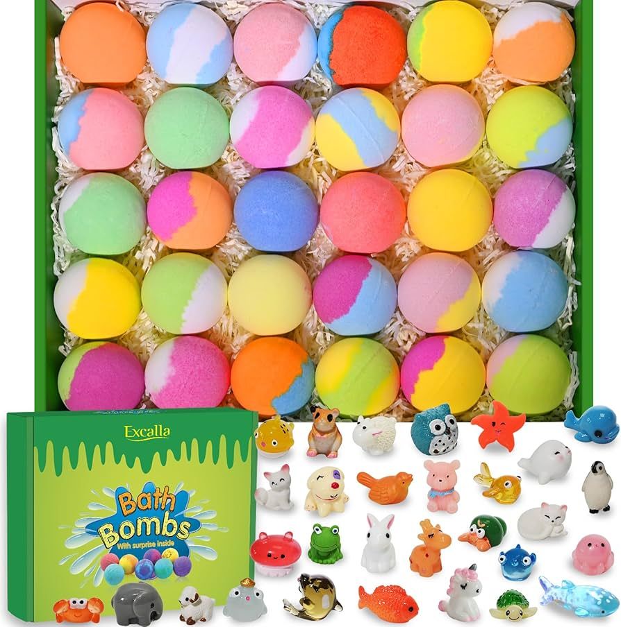 Bath Bombs for Kids with Toys Inside for Girls Boys - 30 Pack Bath Bombs Gift Set with Surprise, ... | Amazon (US)