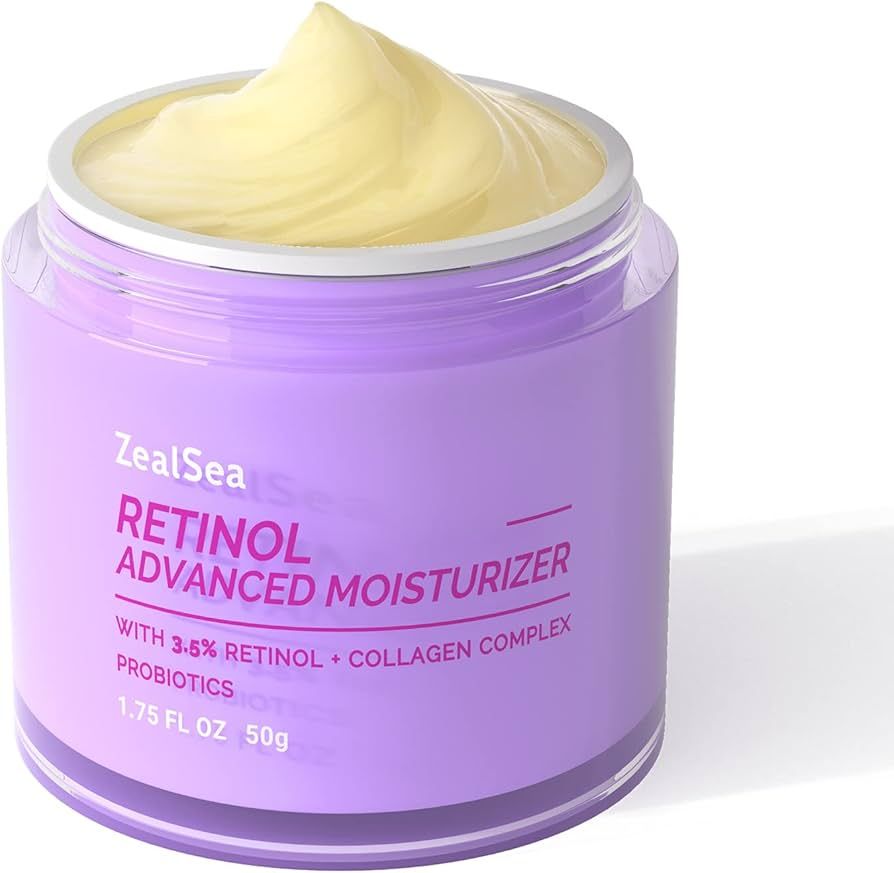 ZealSea 3.5% Retinol Face Moisturizer, Retinol Cream for Face with Hyaluronic Acid and Vitamin E,... | Amazon (US)