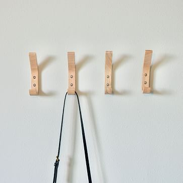 Modern Home by Bellver Wooden L-Shaped Double Wall Hooks - Set of 4 | West Elm (US)
