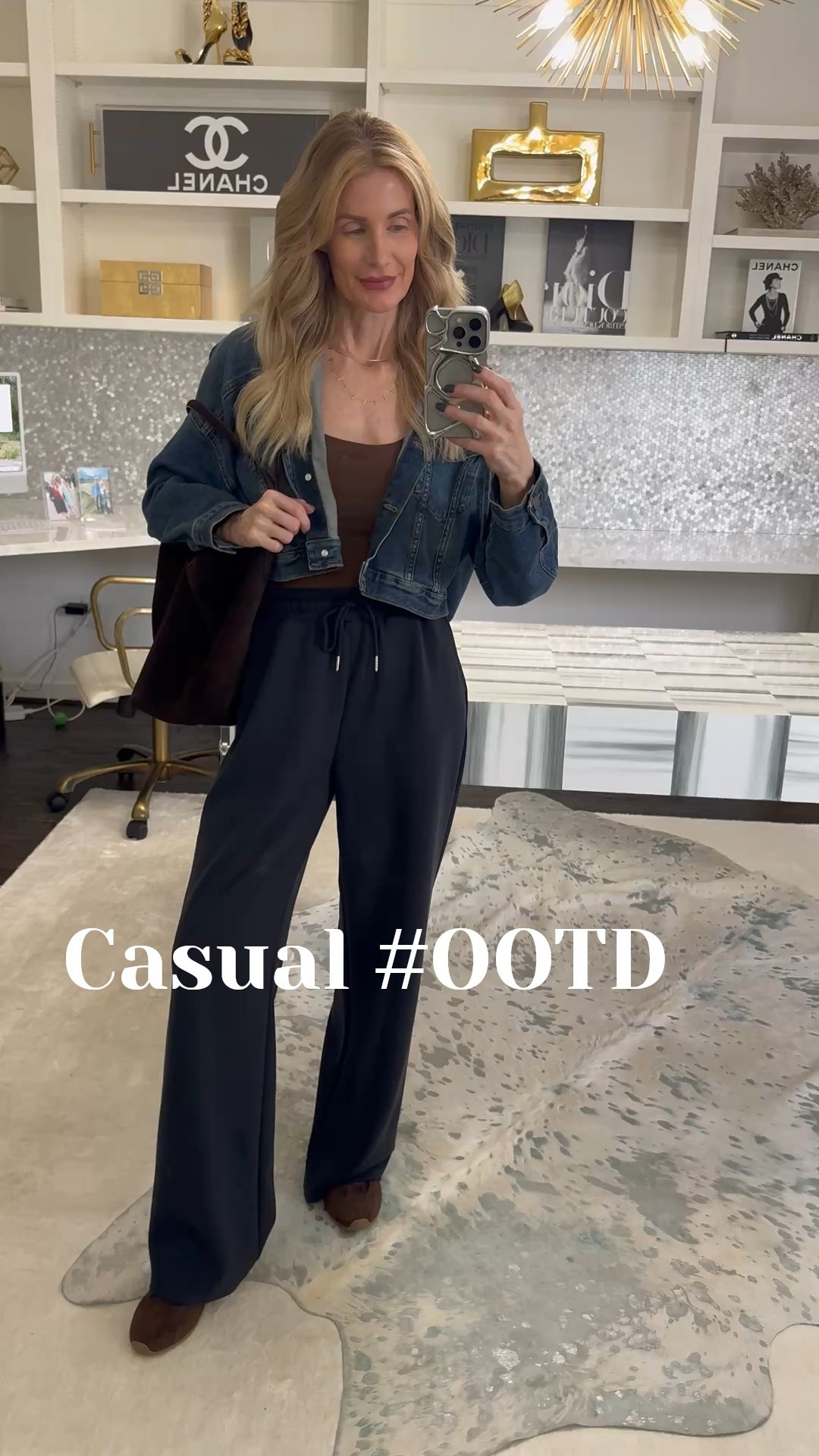 Casual yet chic OOTD that’s perfect for running errands 🙌🏼✨

This cropped denim jacket is SUCH a good throw-on-and-go piece, and I’m obsessed with the hood detail…it makes it feel a little more sporty and modern.

And can we talk about these navy wide leg pants?! 🤍 They are honestly the most comfortable pants I own. Elastic waistband, pockets, and they seriously feel like pajamas (but look so put together). I want to wear them every single day.

Wearing an XS in both the jacket and pants.



#LTKOver40 #LTKgrwm #LTKdayinmylife