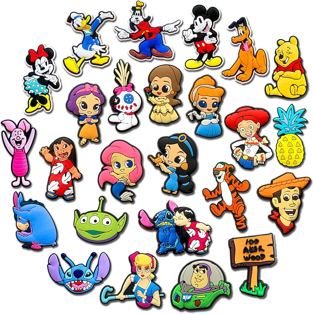 Tashrasia 25Pcs Cartoon Shoe Charms for Clogs Sandals Bracelet Wristband Slippers, Cute Shoe Deco... | Amazon (US)