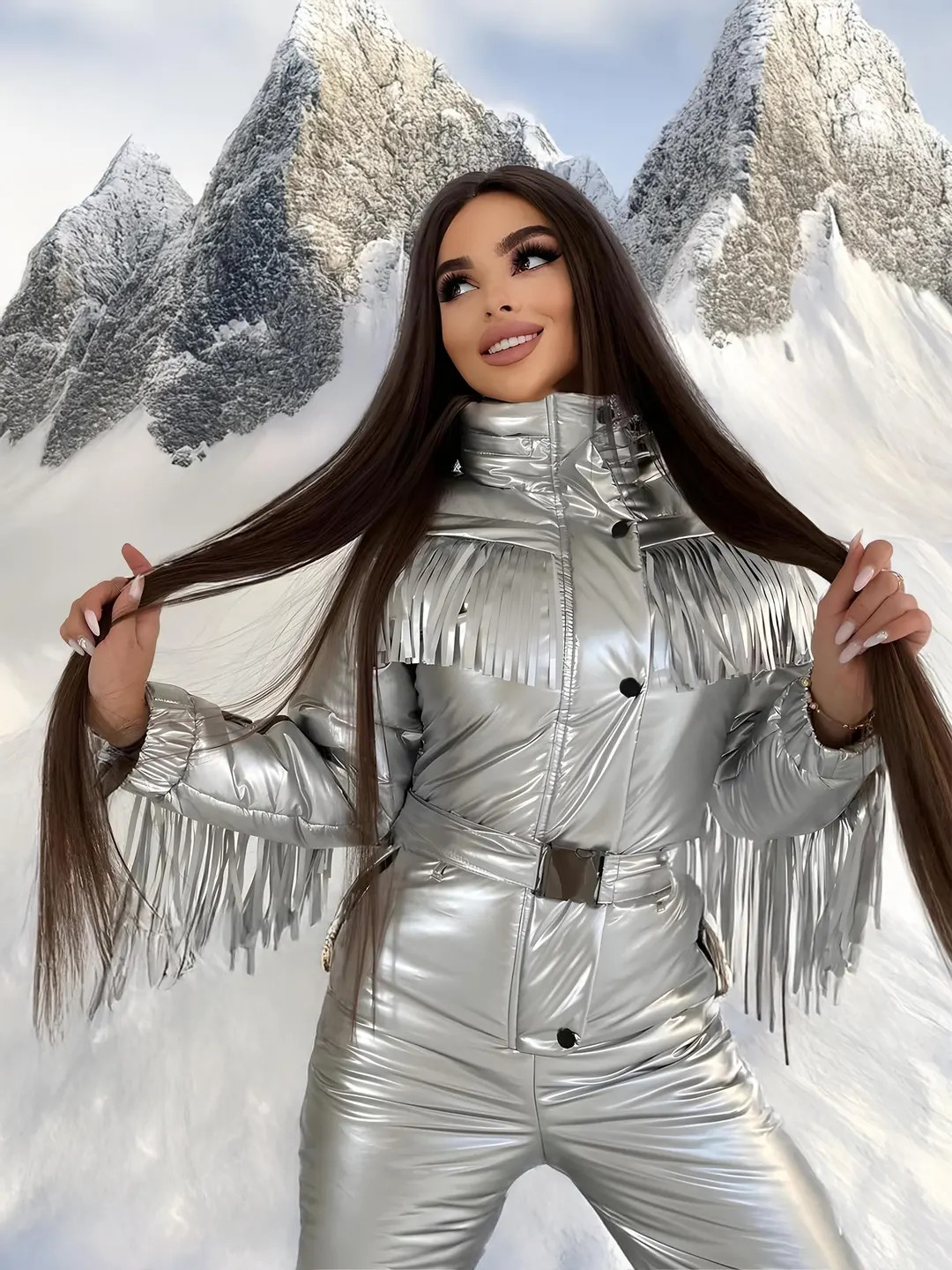 Waterproof Ski Suit With Fringe | Insulated One-piece Winter Snow Jumpsuit - Etsy | Etsy (US)