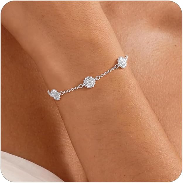 Gold Bracelets for Women,14K Dainty Gold Plated Bracelets Non Tarnish Waterproof Diamond Bracelet... | Amazon (US)