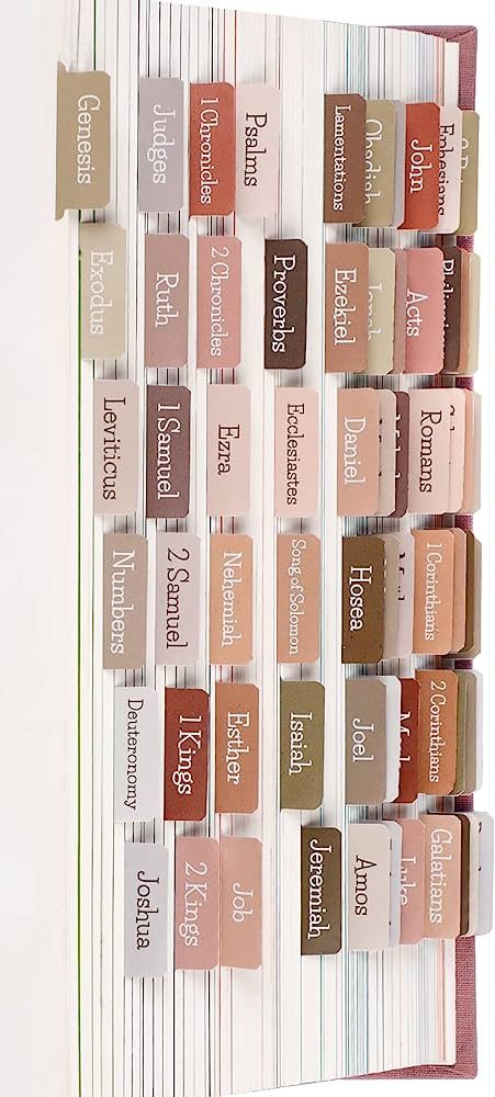 Earth Tone Bible tabs,Polyvinyl Chloride (PVC), Large Print Laminated Bible tabs for Women and Me... | Amazon (US)