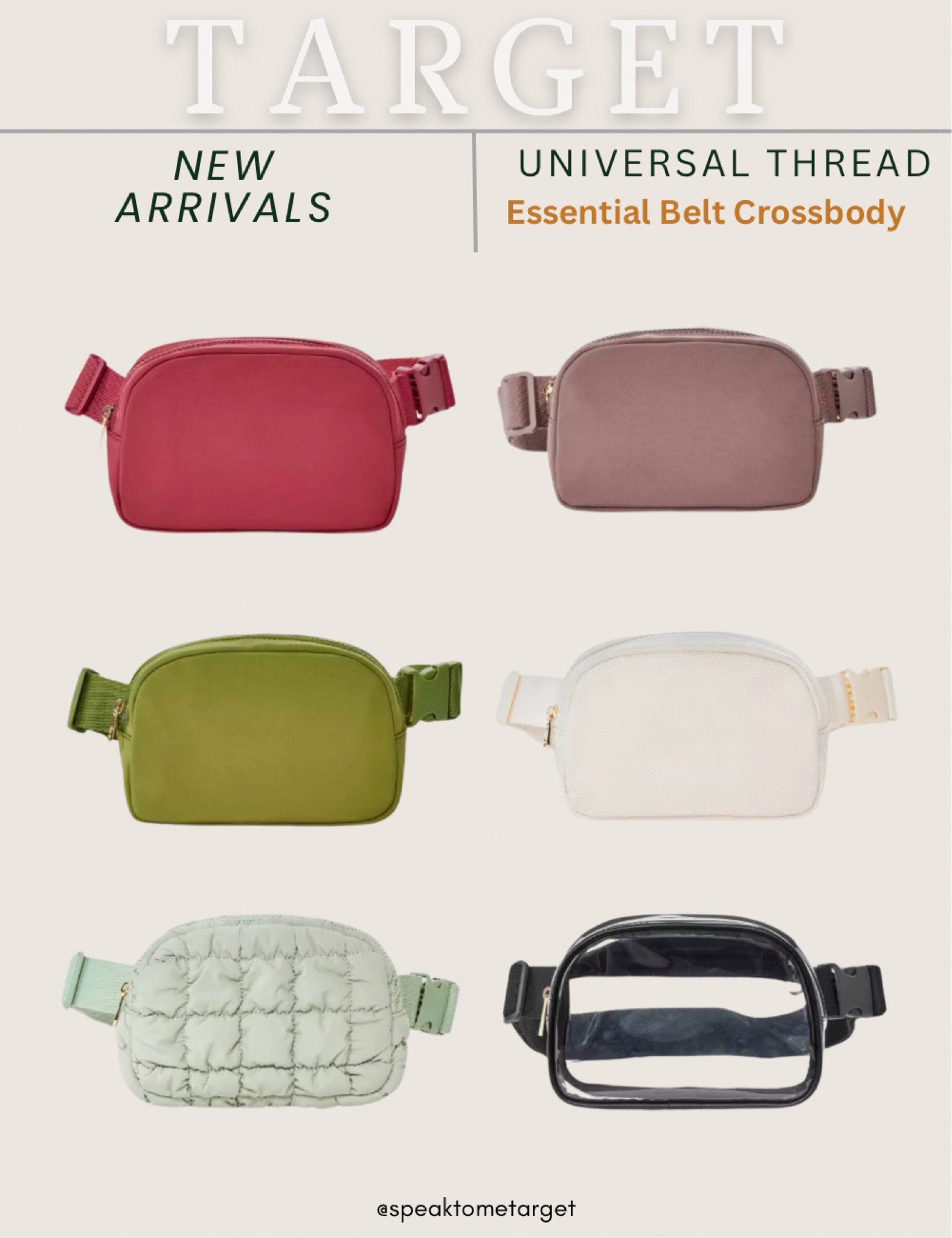 New at Target! Universal Thread essential belt crossbody bag. Only $10 

#LTKFindsUnder50 #LTKStyleTip #LTKItBag