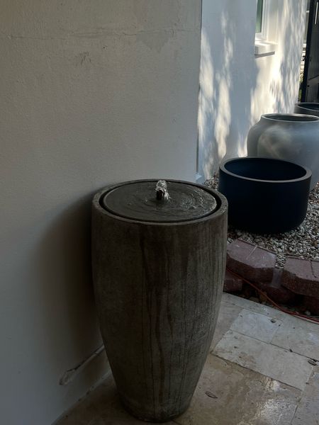 My outdoor stone fountain