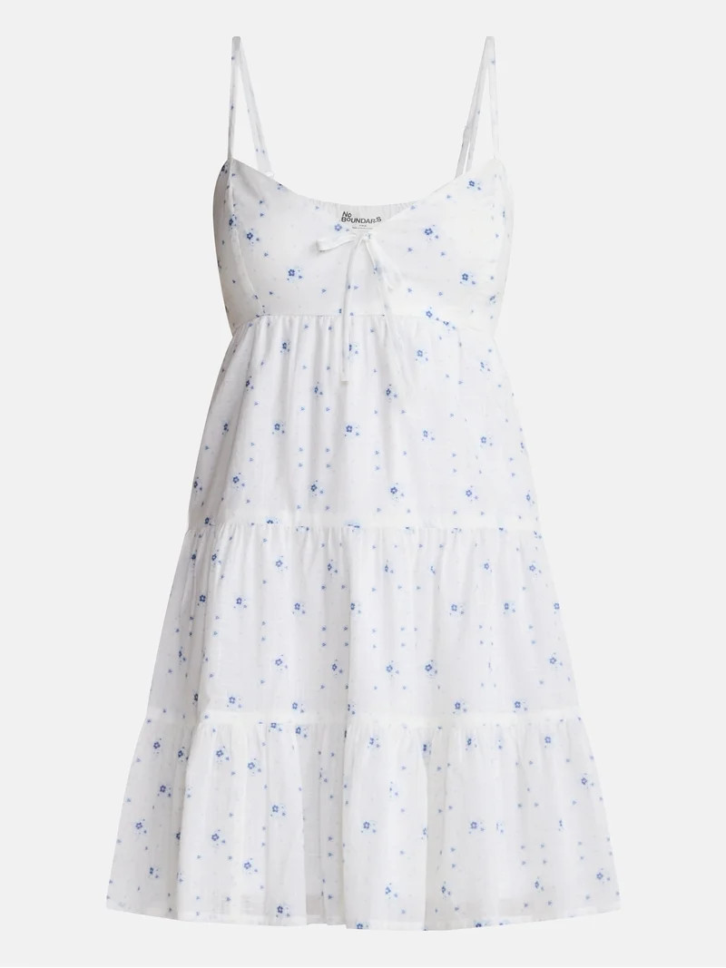 No Boundaries Tiered Trapeze Dress, Women's XXS-XXL | Walmart (US)