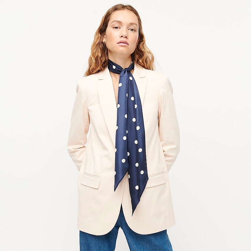 Skinny silk scarf in polka dot | J. Crew US