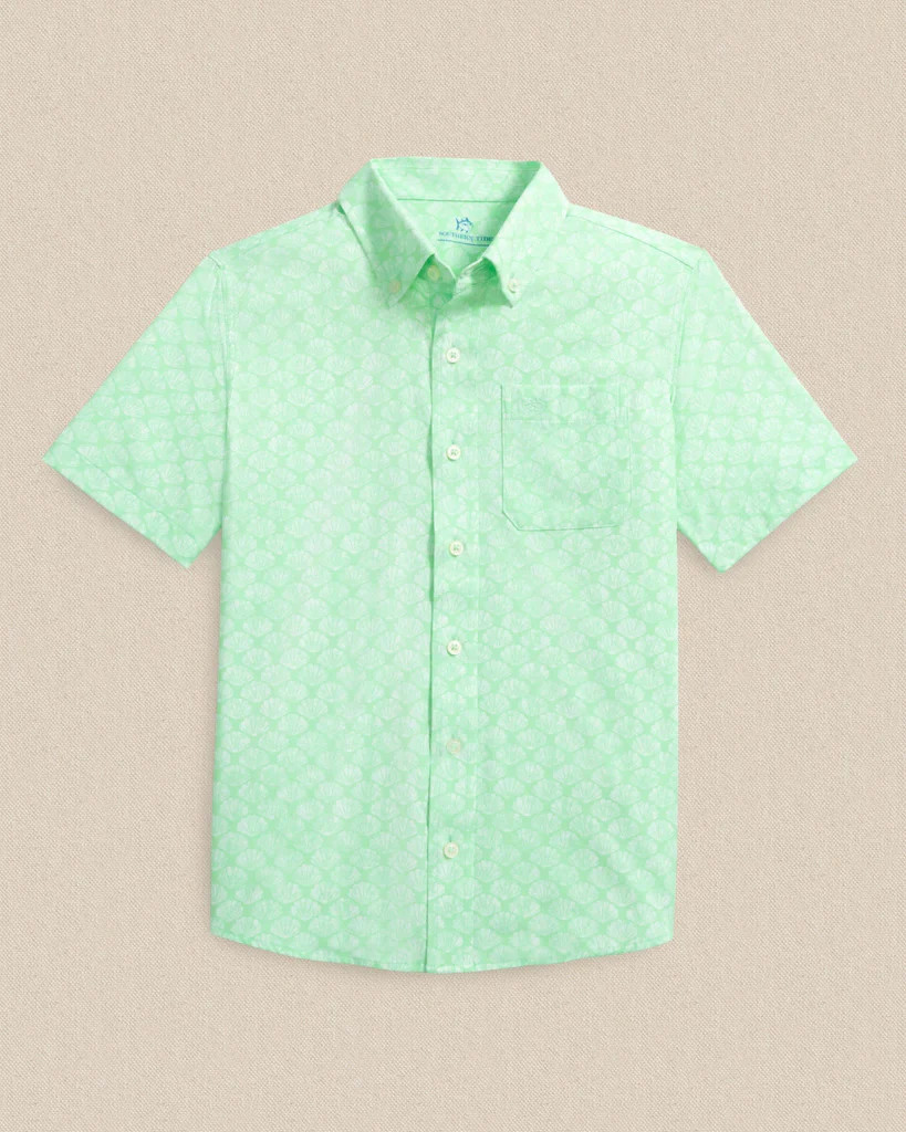 Boys Seashell Cove Coastal Breeze® Short Sleeve Sport Shirt | Southern Tide