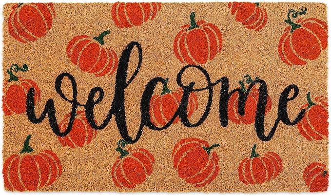 AnyDesign Fall Coir Doormat Welcome Pumpkins Door Mat Non-Slip Farmhouse Floor Mats Autumn Decora... | Amazon (US)