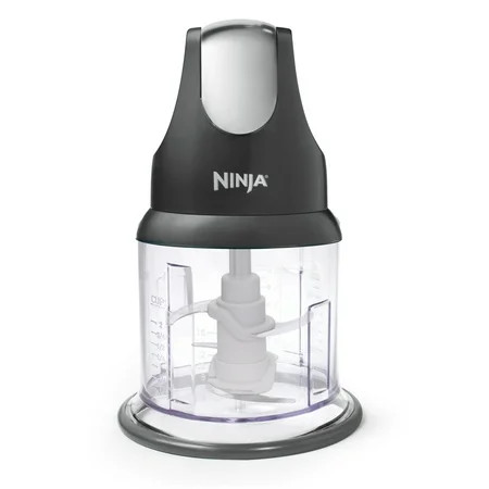Ninja Express Chop 200 W Food Processor, Mince, Puree, One-Touch, Non-Slip Base, Dishwasher Safe, NJ100WM Black | Walmart (US)