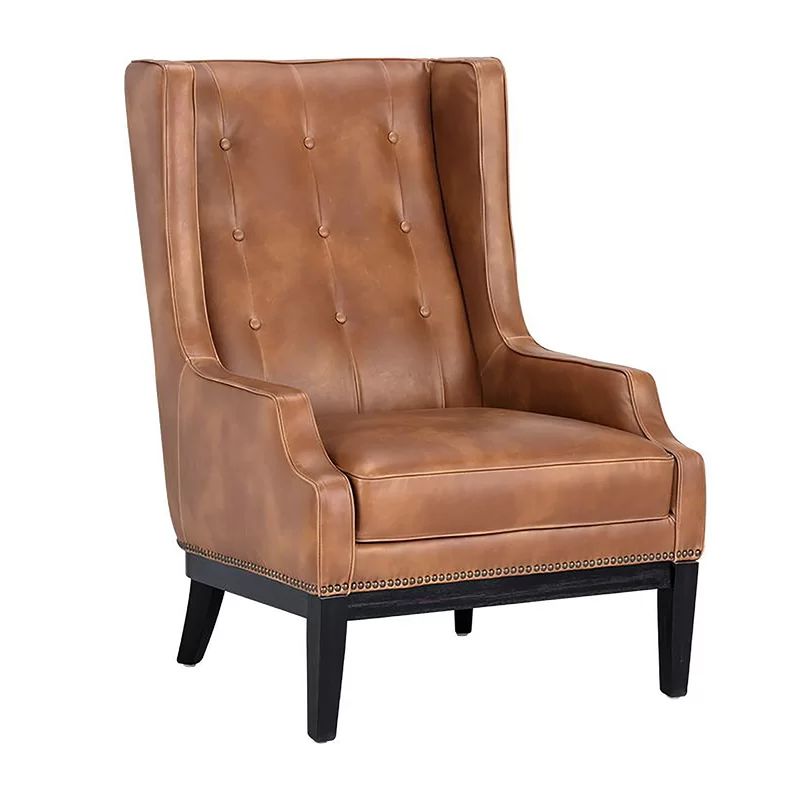 Wellington 30" W Tufted Faux leather Armchair | Wayfair North America