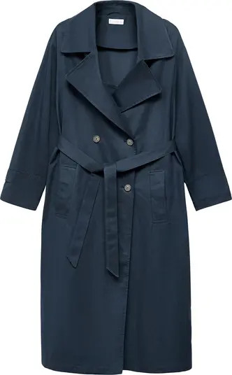 MANGO TEEN Classic Belted Trench Coat | Nordstrom | Nordstrom