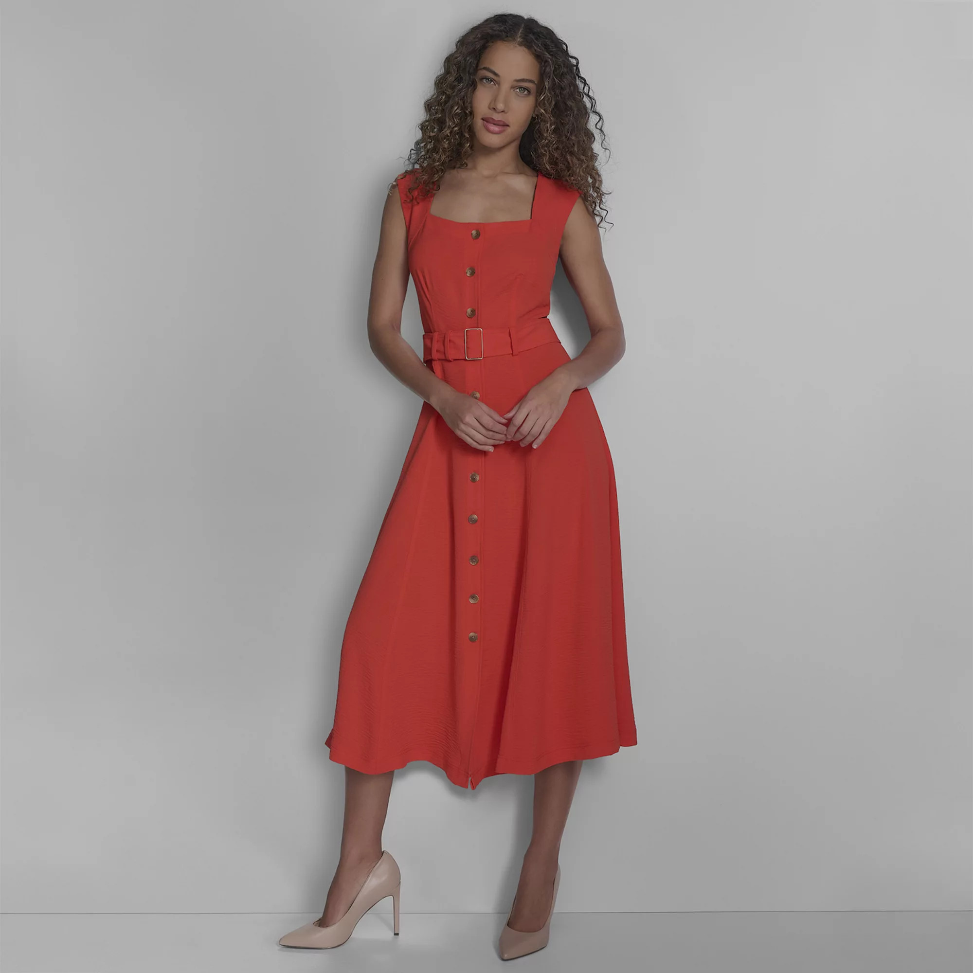 Women's Harper Rose Squareneck Button Front Dress | Kohl's