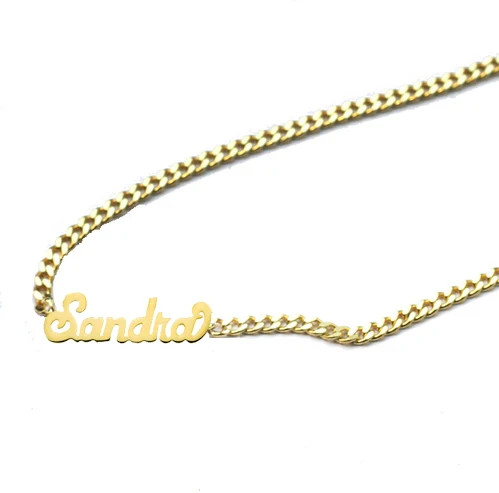 THE SCRIPT MINI CHOKER NAMEPLATE | The M Jewelers