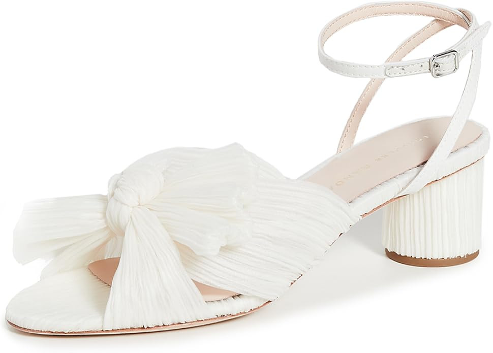 Loeffler Randall Women's Dahlia Pleated Bow Heels with Ankle Strap | Amazon (US)