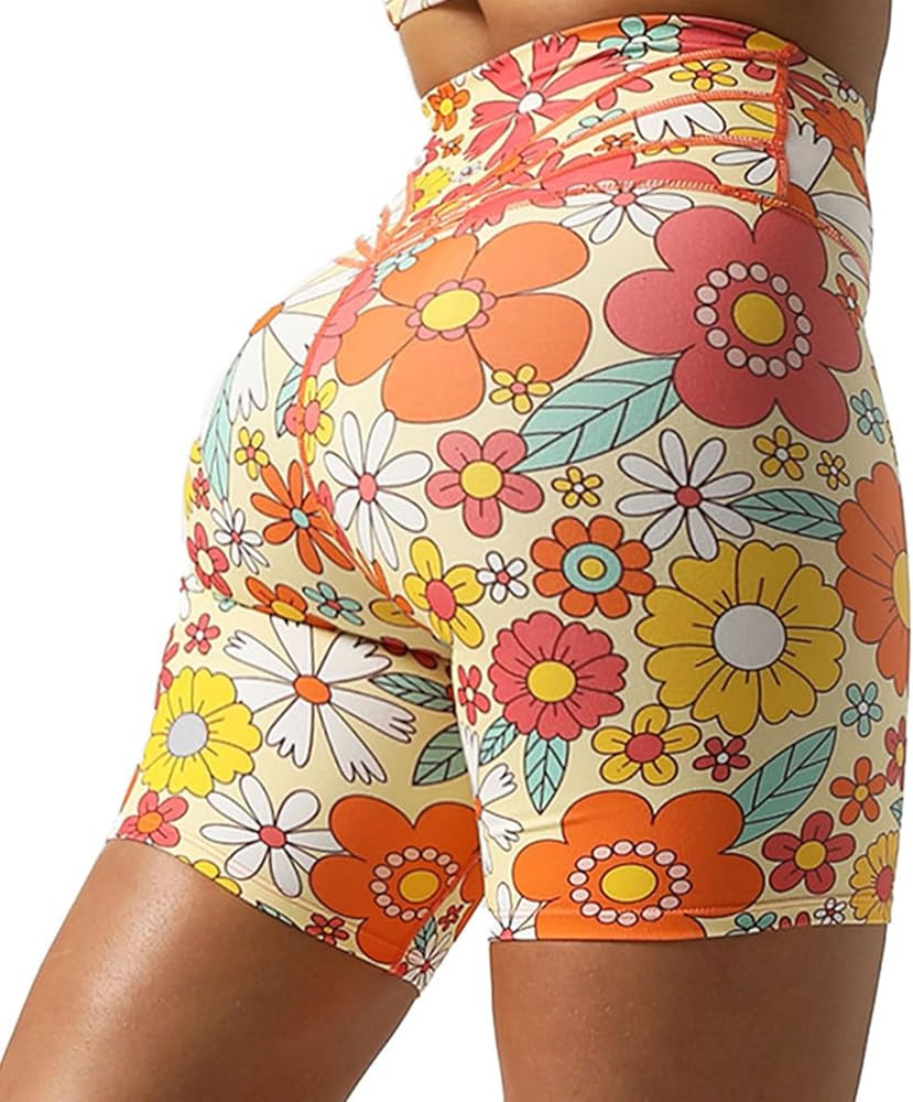 Aoxjox Trinity Workout Biker Shorts for Women Tummy Control High Waisted Exercise Athletic Gym Ru... | Amazon (US)