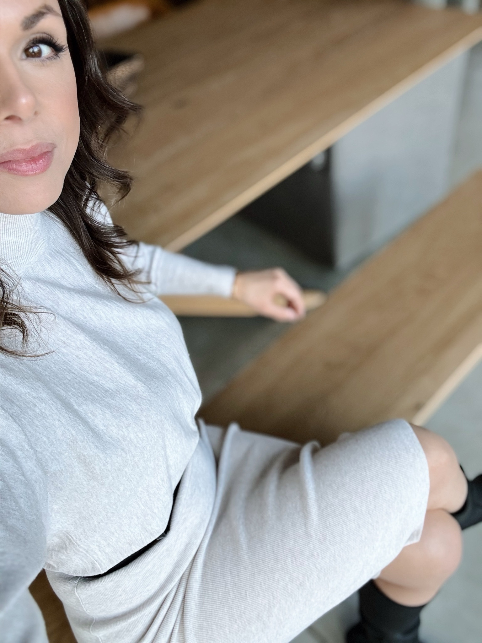 Knit dress, turtleneck dress, holiday outfit. Cream knit. 

#LTKCyberWeek #LTKHoliday #LTKOver40