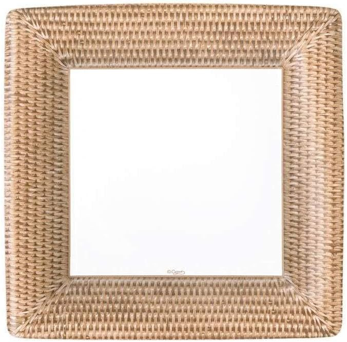 Caspari Rattan Square Paper Salad & Dessert Plates - 16 Count | Amazon (US)