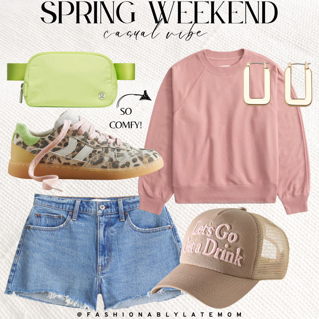 Fun Spring Outfit for Women

FASHIONABLY LATE MOM
ABERCROMBIE
LOFT
BANANA REPUBLIC
LULULEMON
GOLA SNEAKERS
ANTHROPOLOGY
LEOPARD AND PASTEL GOLA SNEAKERS
LEOPARD GOLA SNEAKERS
LIME GREEN BELT BAG
LULU BELT BAG
TRENDING BELT BAG
PINK CREWNECK
GOLD HOOPS
SQUARE GOLD HOOPS
GOLD EARRINGS
FUN BALL CAP
CASUAL OUTFIT IDEA
MOM SHORTS
RAW HEM SHORTS
WOMENS DENIM
MOM OUTFIT
WEEKEND CASUAL
MOM VIBES
FUN OUTFIT IDEA
SPRING OUTFIT
SUMMER OUTFIT
 

 #LTKSeasonal #LTKStyleTip #LTKShoeCrush