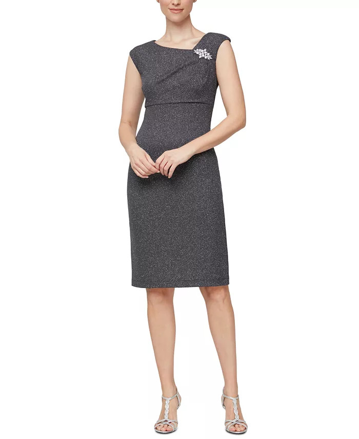 SL Fashions Women's Metallic Sheath Dress - Macy's | Macy's
