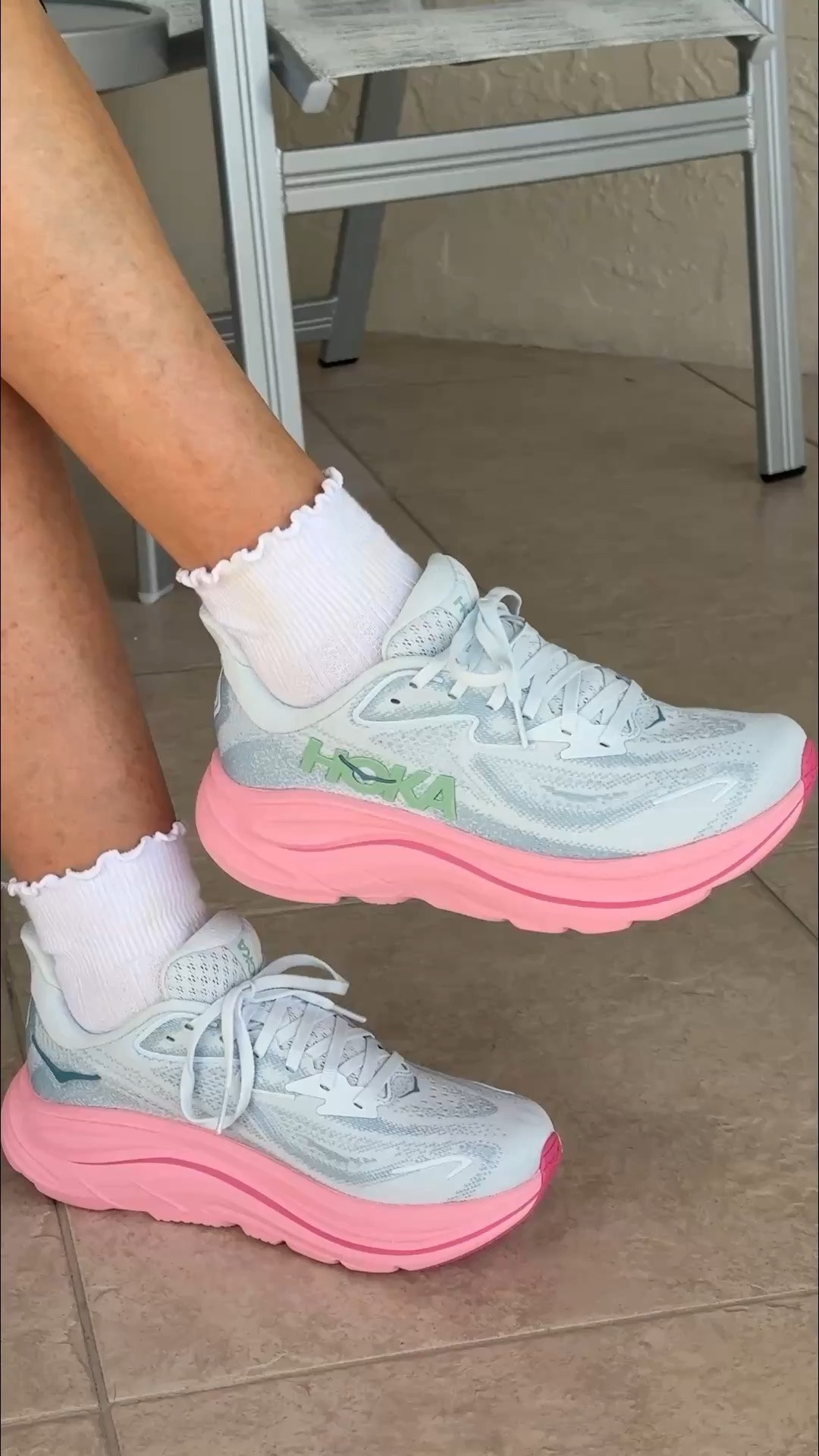 These HOKAs bring all the comfort with a little splash of pink fun. They’re cushioned, supportive, lightweighThese HOKAs bring all the comfort with a little splash of pink fun. They’re cushioned, supportive, lightweight, and made for walking, errands, travel days, and anything else that keeps you on your feet. Bonus points for the ruffle socks, because comfortable shoes can still have personality.

#LTKOver40 #LTKActive #LTKSeasonal