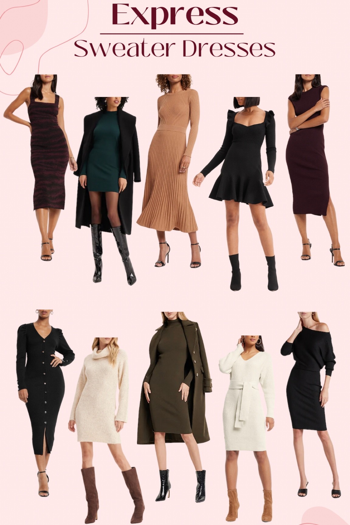 New Sweater Dresses from Express! So many cute ones! Perfect for the holidays! 

#LTKHoliday #LTKworkwear #LTKunder50