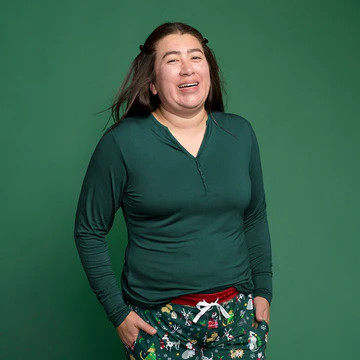 Emerald Women's Bamboo Viscose Pajama Top | Little Sleepies
