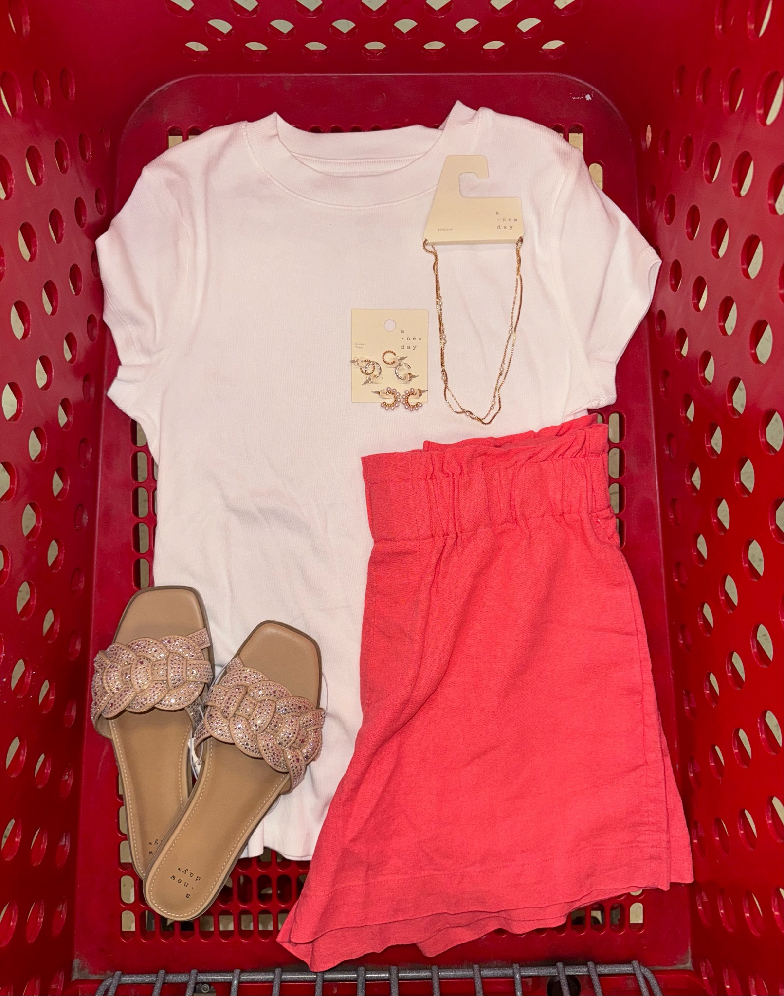 Just bought this outfit for less than $35 #targetcircleweek @target #ad 

Medium in white ribbed tee
Medium in pink linen shorts
Gold accessories 
Slide sandals 

#targetcircleweek #target #targetpartner @targetstyle

#LTKsalealert #LTKxTarget #LTKfindsunder50