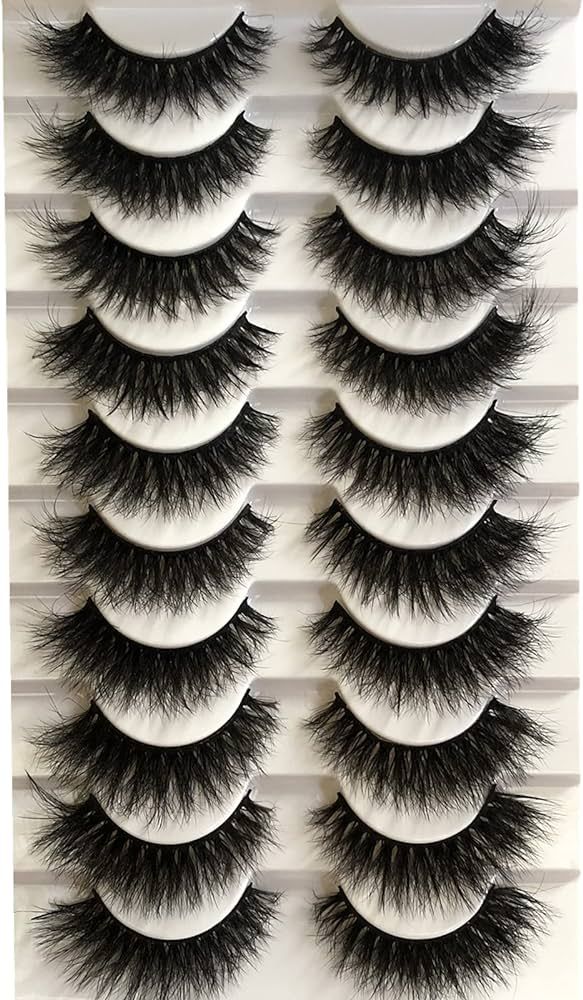 Gmagictobo Fake Eyelashes Natural 15MM Cat Eye Lashes Pack Short Fluffy Faux Mink Thick Curly 3D ... | Amazon (US)