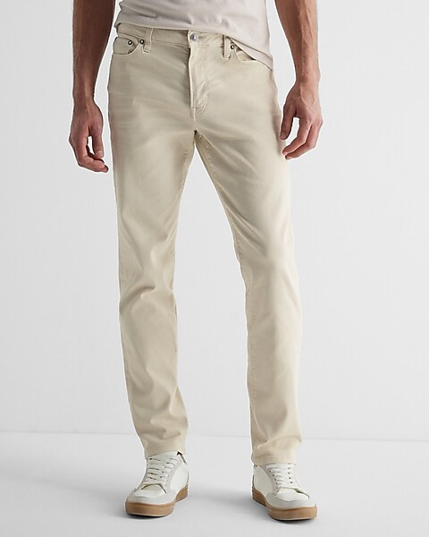 Slim Cream Hyper Stretch Jeans | Express