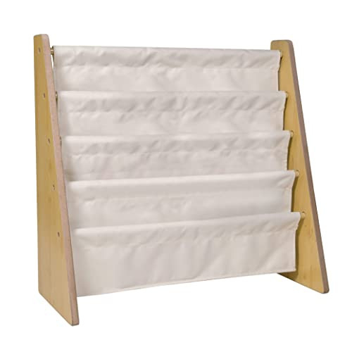 Wildkin Kids Canvas Sling Bookshelf for Boys and Girls, Wooden Design Features Four Fabric Shelve... | Amazon (US)