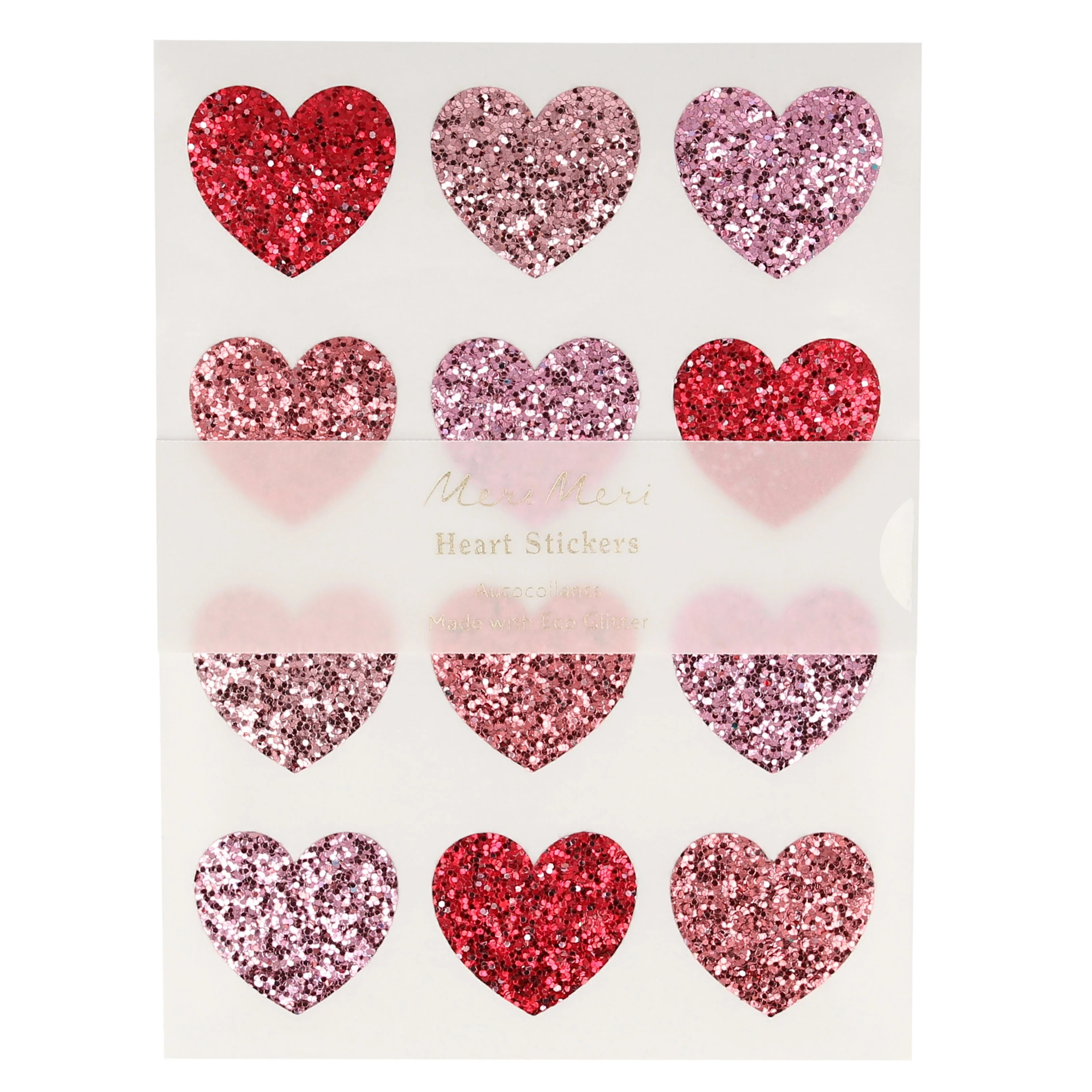 Meri Meri Glitter Heart Stickers | JoJo Mommy