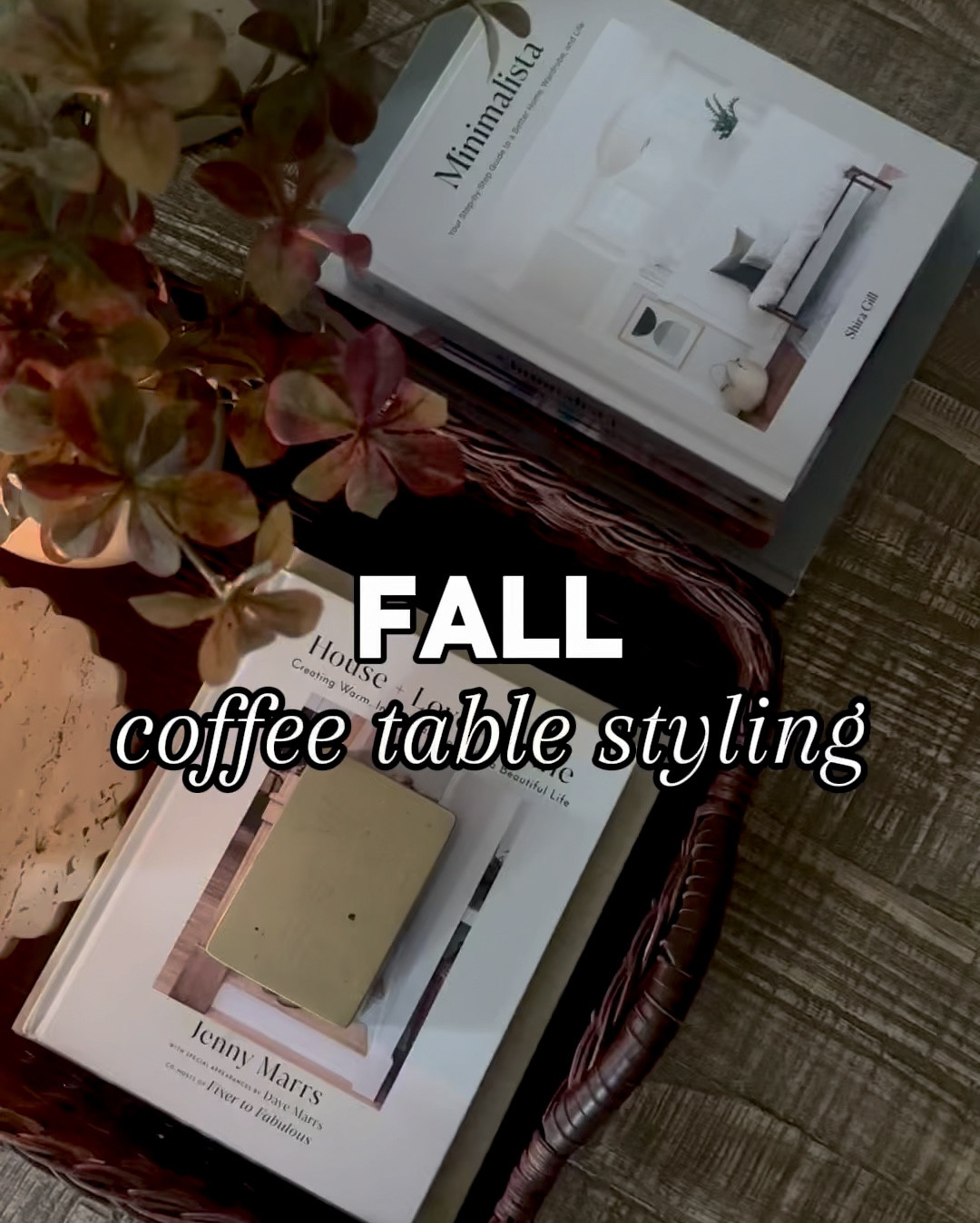 Fall coffee table styling made easy! Stems, trays/baskets, fall candle, books, and vases. Love this Pottery Barn coffee table too. Use code GAVEITAGO20 for discount on the candle  

#LTKVideo #LTKHome #LTKFindsUnder50