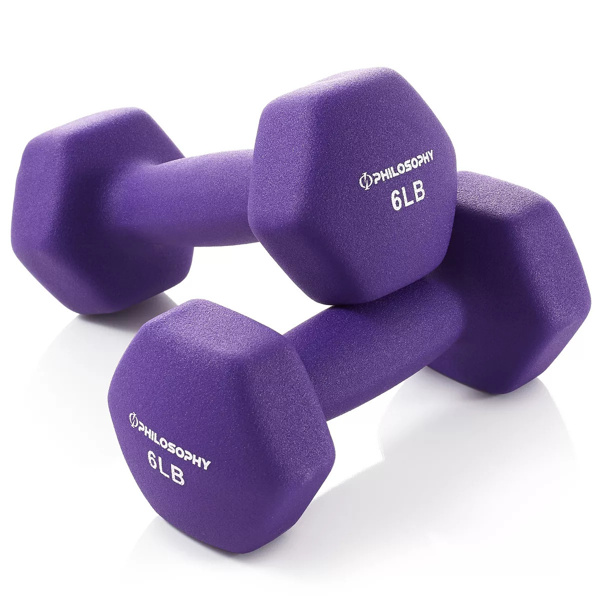 Philosophy Gym Set of 2 Neoprene Dumbbell Hand Weights, Hexagon Shape | Target