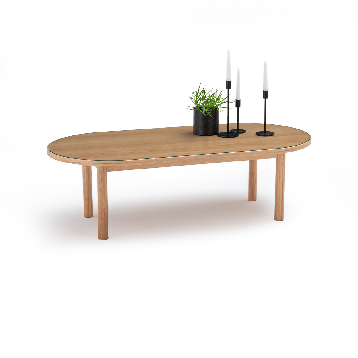 Evergreen Oak & Glass Coffee Table | La Redoute (UK)