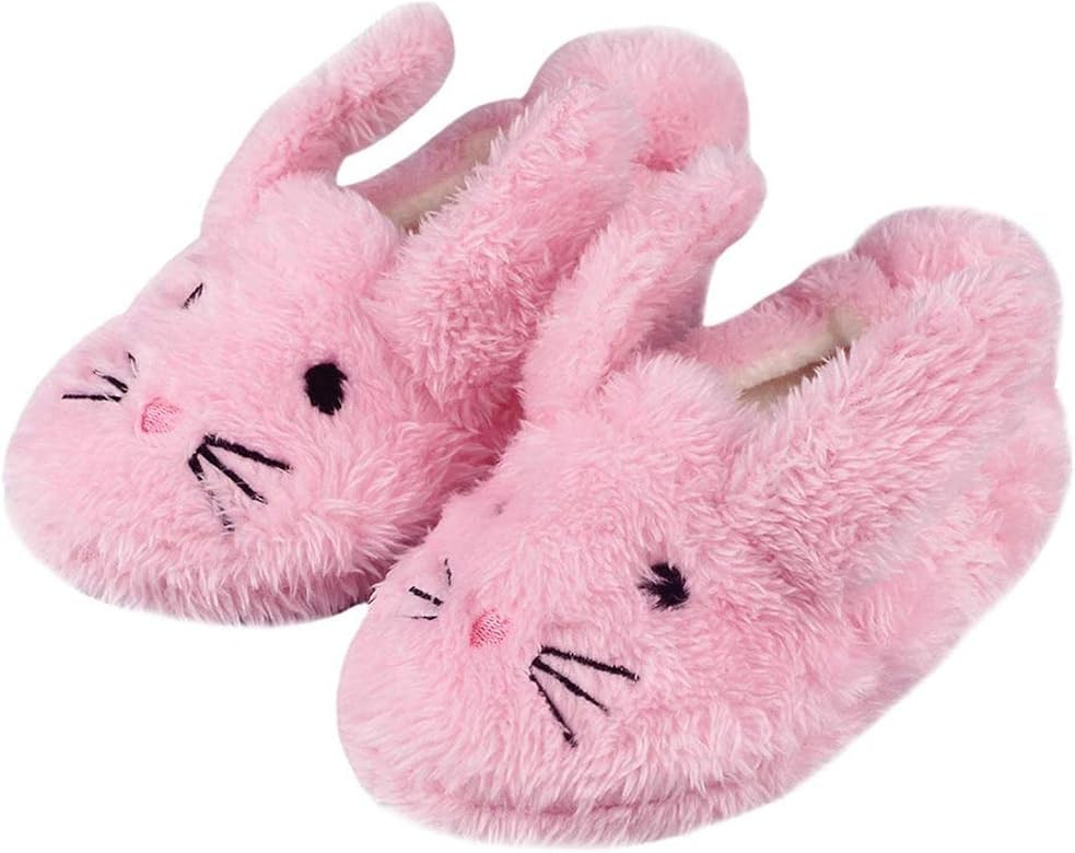 ESTAMICO Toddler Girls' Bunny Slipper Cartoon Rabbit Warm Winter House Shoes | Amazon (US)