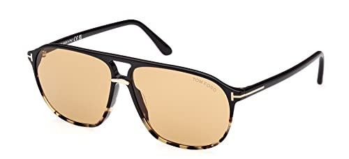 Tom Ford Bruce TF1026 05E Sunglasses Men's Shiny Tokyo Tortoise/Black/Brown 61mm | Amazon (US)